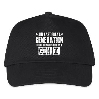Gen X Last Great Generation Retro Lustiges Zitat - Kinder Basecap - Schwarz - Vorne