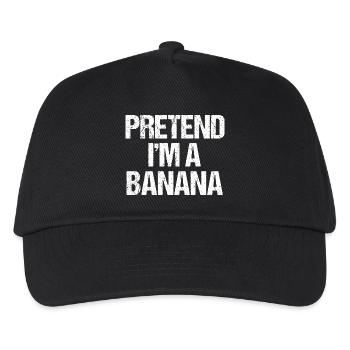 Tu so, als wäre ich eine Banane Lustiges faules Halloween-Essen - Kinder Basecap - Schwarz - Vorne