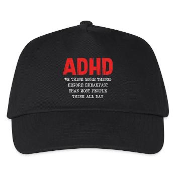 ADHD Thought Cascade in the Morning - Kids’ Baseball Cap - black - Front