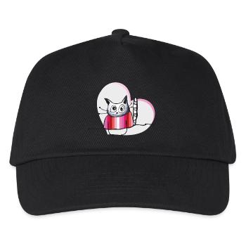 Lesbian Cat - Kids’ Baseball Cap - black - Front