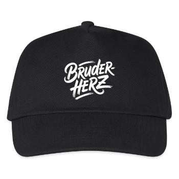 Bruderherz Brüder Großer Bro Spruch Kleiner Bruder - Kinder Basecap - Schwarz - Vorne