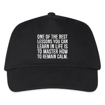 one of the best lessons you can learn in life - Kids’ Baseball Cap - black - Front
