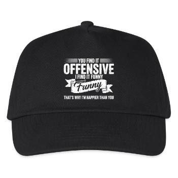 Sarkastisches offensives Happy Feeling Zitat - Kinder Basecap - Schwarz - Vorne