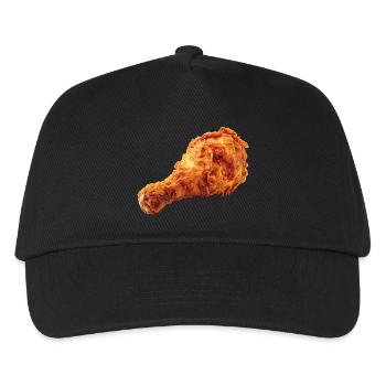 Fried Chicken Wing Fast Food - Kinder Basecap - Schwarz - Vorne