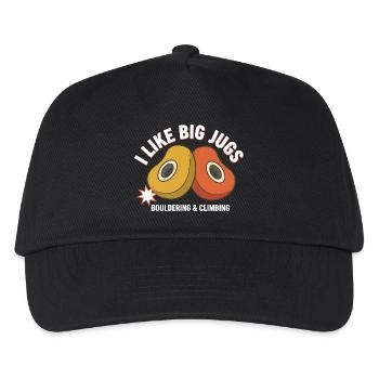I Like Big Jugs Bouldering & Climbing Fun - Kids’ Baseball Cap - black - Front