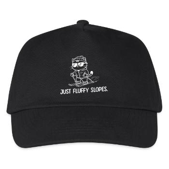 Just Fluffy Slopes - Ski Humor - Kids’ Baseball Cap - black - Front