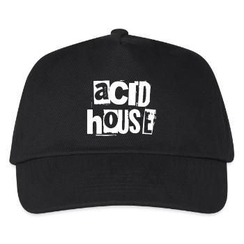 Acid House Grunge Typographie Tee - Casquette de baseball Enfant - noir - Devant