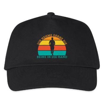 Running Likes to take hands in hands Runners - Kids’ Baseball Cap - black - Front