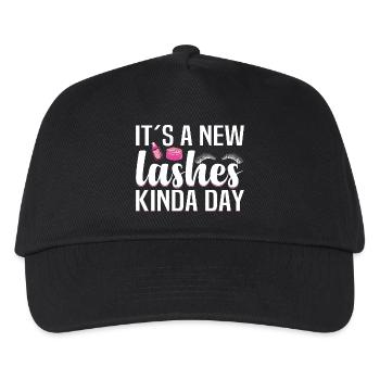 Wimpern-Künstler Wimpernverlängerungs-Techniker - Kinder Basecap - Schwarz - Vorne