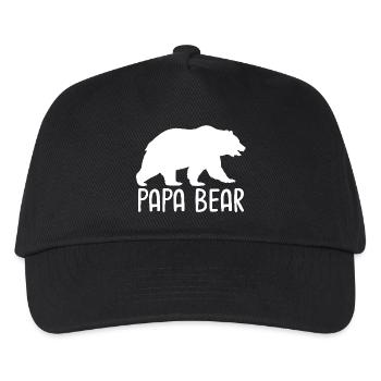Papa Bear - Kinder Basecap - Schwarz - Vorne