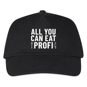 All You Can Eat Profi Messer Gabel - Kinder Basecap - Schwarz - Vorne