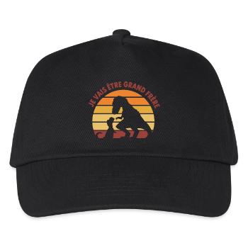 Je vais être grand frère Annonce grossesse humour - Casquette de baseball Enfant - noir - Devant