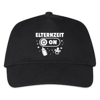 Elternzeit On - Baby - Kinder Basecap - Schwarz - Vorne