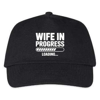 Wife in Progress Loading... - Kids’ Baseball Cap - black - Front