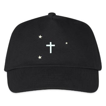 Celestial Cross with Stars - Kids’ Baseball Cap - black - Front