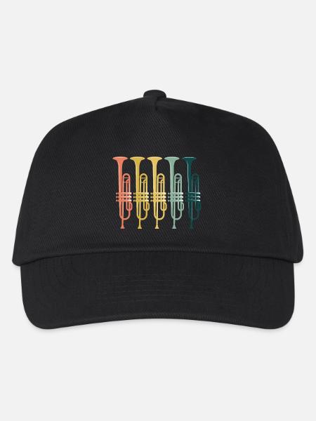 Trompeten Retro Vintage - Kinder Basecap - Schwarz