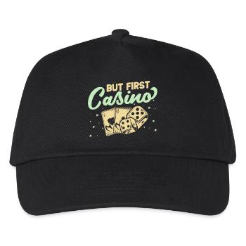 Gambling Fan But First Casino - Kids’ Baseball Cap - black - Front