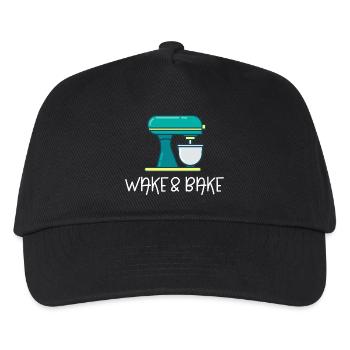 Wake And Bake - Kids’ Baseball Cap - black - Front