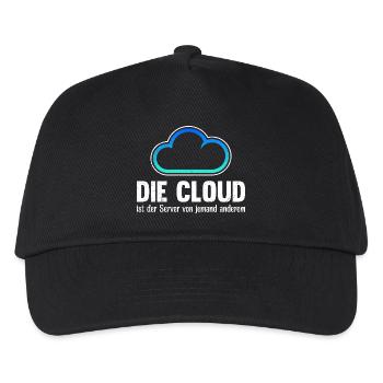 Coder DIE CLOUD IST DER SERVER VON JEMANDE ANDREN - Kinder Basecap - Schwarz - Vorne