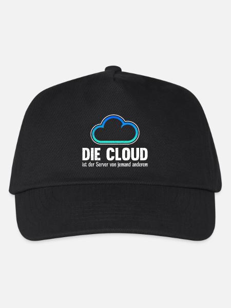Coder DIE CLOUD IST DER SERVER VON JEMANDE ANDREN - Kinder Basecap - Schwarz