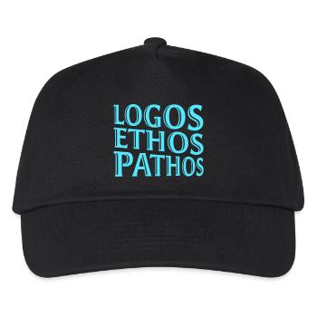 Logos Ethos Pathos Rhetoric Philosophy Student - Kids’ Baseball Cap - black - Front