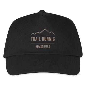 Trailrunning-Abenteuer - Kinder Basecap - Schwarz - Vorne