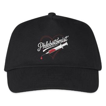 Phlebotomist Heart Injection - Kids’ Baseball Cap - black - Front