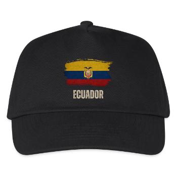 Ecuador grunge flag, I love Ecuador - Kids’ Baseball Cap - black - Front