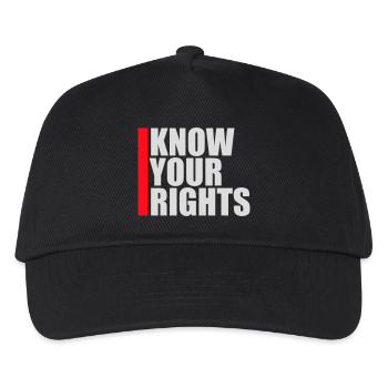 Connaissez vos droits Activisme Justice Liberté - Casquette de baseball Enfant - noir - Devant