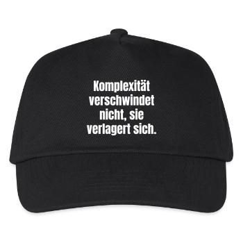 Complexity doesn't disappear, it shifts - Kids’ Baseball Cap - black - Front