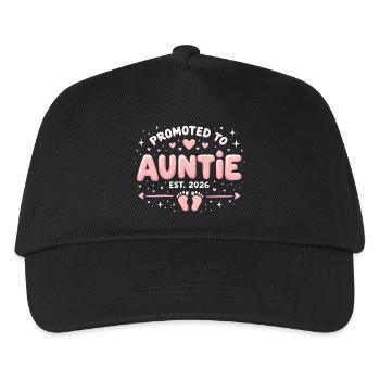 Aunt 2026 Aunt 2026 Promoted to Aunt 2026 - Kids’ Baseball Cap - black - Front
