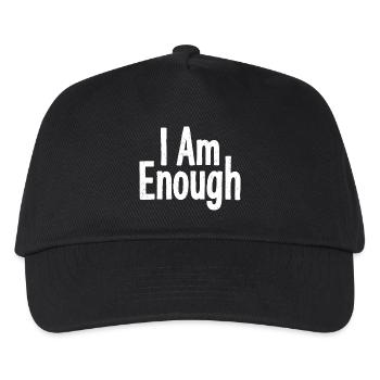 I Am Enough Self-Confidence Statement - Kids’ Baseball Cap - black - Front
