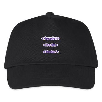 Style de code : En-tête, Corps, Pied de page - Pour tout le monde - Casquette de baseball Enfant - noir - Devant
