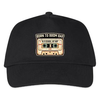 Old School Hip Hop Kassette Retro Design - Kinder Basecap - Schwarz - Vorne