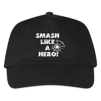 Smash like a Hero! - Gamer design in white - Kids’ Baseball Cap - black - Front