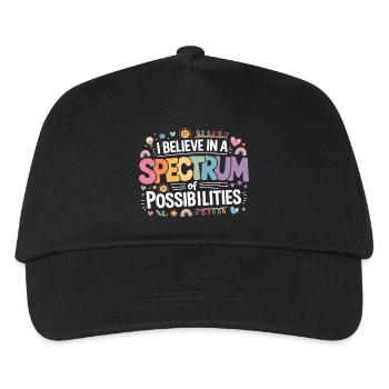 Autism Awareness Support rainbow - Kids’ Baseball Cap - black - Front