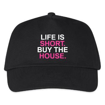 Life is short Funny Realtor Real Estate Agent - Kinder Basecap - Schwarz - Vorne