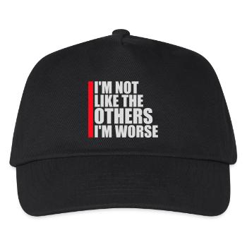 I'm Not Like The Others I'm Worse Lustig Sarkasmus - Kinder Basecap - Schwarz - Vorne