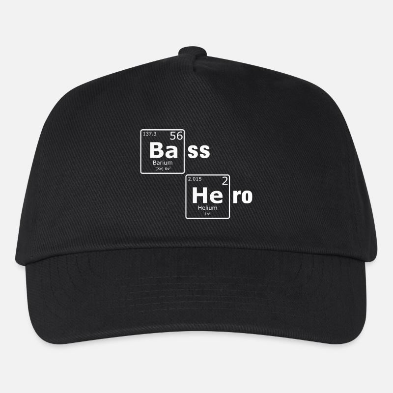 Bass Hero PSE Periodic Table Elements Nerd - Kids’ Baseball Cap - black