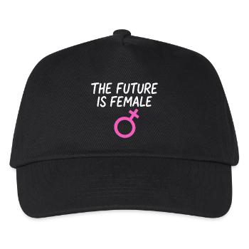 Female Spruch Empowerment Frauenpower - Kinder Basecap - Schwarz - Vorne