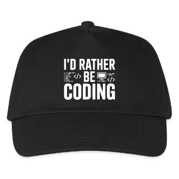 Je préfère coder - Casquette de baseball Enfant - noir - Devant