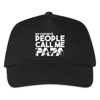 Mes personnes préférées m’appellent papa frisbee dad - Casquette de baseball Enfant - noir - Devant