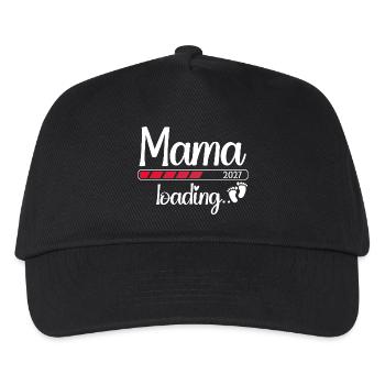 Mama 2027 Loading Werdende Mama 2027 - Kinder Basecap - Schwarz - Vorne