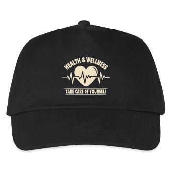 Herzschlag Health and Wellness - Kinder Basecap - Schwarz - Vorne