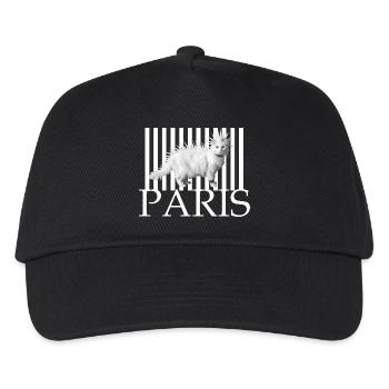 Paris Mohawk Punk Cat en rayures - Casquette de baseball Enfant - noir - Devant