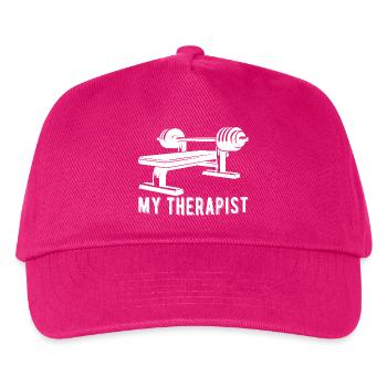 My Therapist Bench Press Gym Body Building Funny - Kids’ Baseball Cap - fuchsia - Front