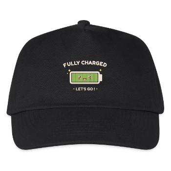 Full Battery – Ready for anything! - Kids’ Baseball Cap - black - Front