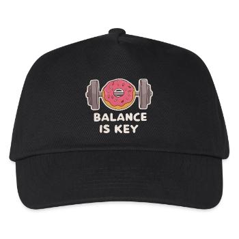 Funny Dumbbell Donut Desig Gym Men Cheat Day - Kids’ Baseball Cap - black - Front
