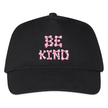 Be Kind T-Shirt Nœud Rose Coquette Aesthetic - Casquette de baseball Enfant - noir - Devant