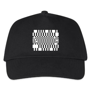 Optic Wave Grid - Kids’ Baseball Cap - black - Front